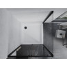 Mexen Apia sliding shower cabin 100 x 100 cm, transparent, black + Flat shower tray, white - 840-100-100-70-00-4010B