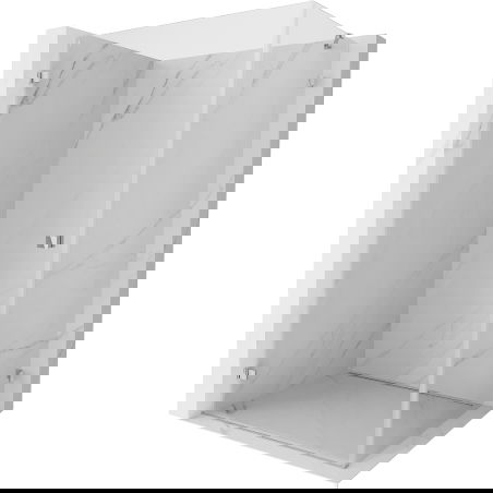 Mexen Lunar-B 100 x 70 cm Pivot Shower Enclosure, Left-Hand, Transparent, Chrome - 832-100-070-01-00-L