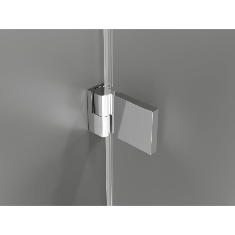 Mexen Lunar-B Hinged Shower Enclosure Left 90 x 80 cm, Transparent, Chrome - 832-090-080-01-00-L