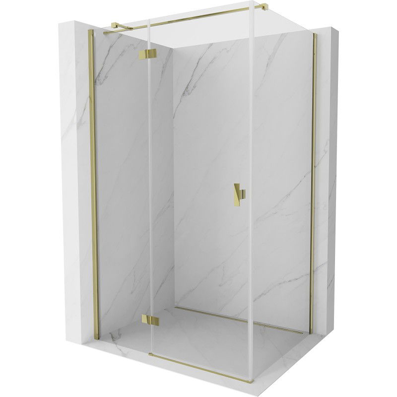 Mexen Mist H T left swing shower cabin 110 x 120 cm, transparent, gold - 8A5T-110-120-50-00-L