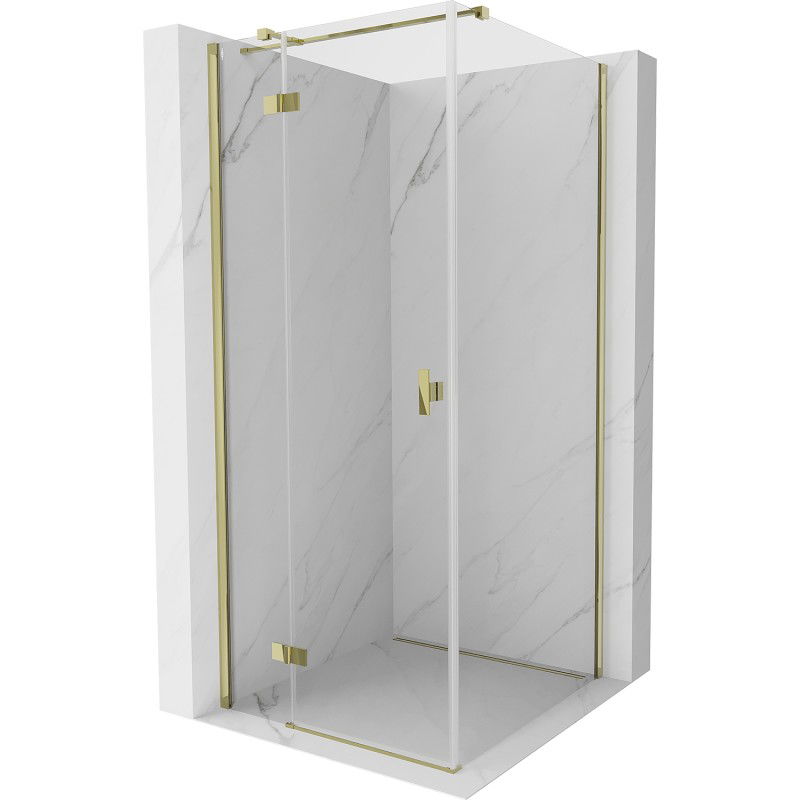Mexen Mist H T left hinged shower cabin 120 x 120 cm, transparent, gold - 8A5T-120-120-50-00-L