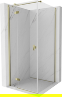 Mexen Mist-H T Left-Hand Hinged Shower Enclosure 120 x 120 cm, Transparent, Gold - 8A5T-120-120-50-00-L