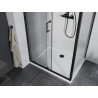 Mexen Apia sliding shower cabin 120 x 90 cm, transparent, black + Flat tray, white - 840-120-090-70-00-4010B
