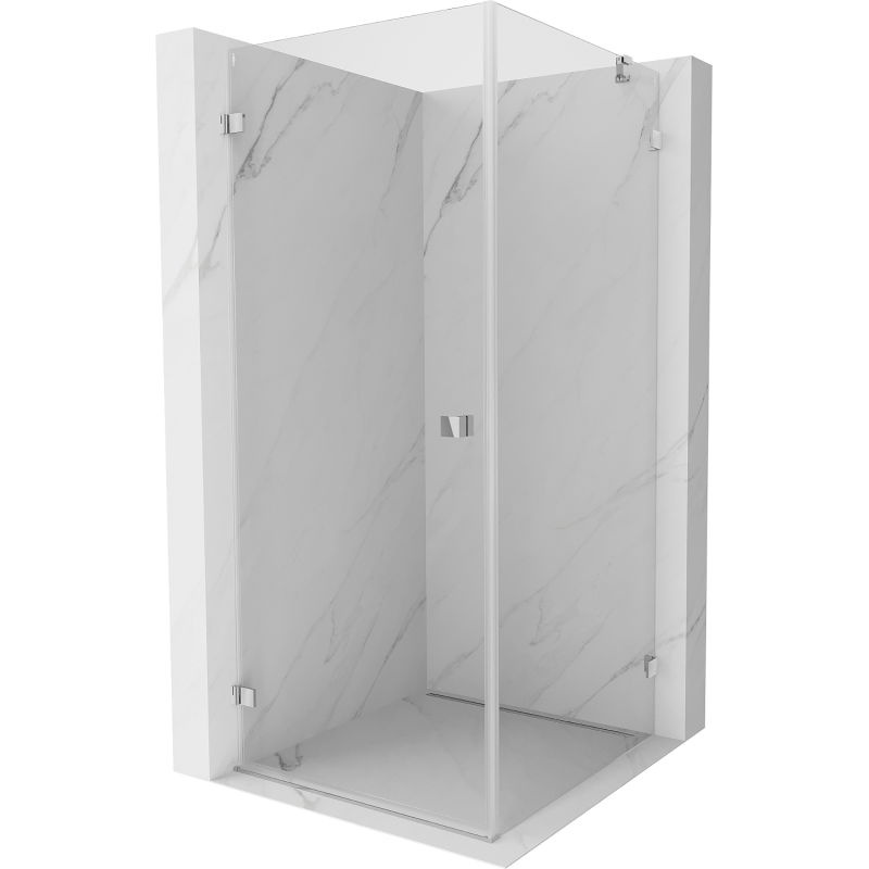 Mexen Lunar-B Left Hinged Shower Enclosure 100 x 100 cm, Transparent, Chrome - 832-100-100-01-00-L
