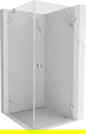 Mexen Lunar-B right hinged shower enclosure 70 x 70 cm, transparent, chrome - 832-070-070-01-00-P
