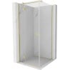 Mexen Mist-H T Shower Enclosure Swing Left 75 x 75 cm, Transparent, Brushed Gold - 8A5T-075-075-55-00-L