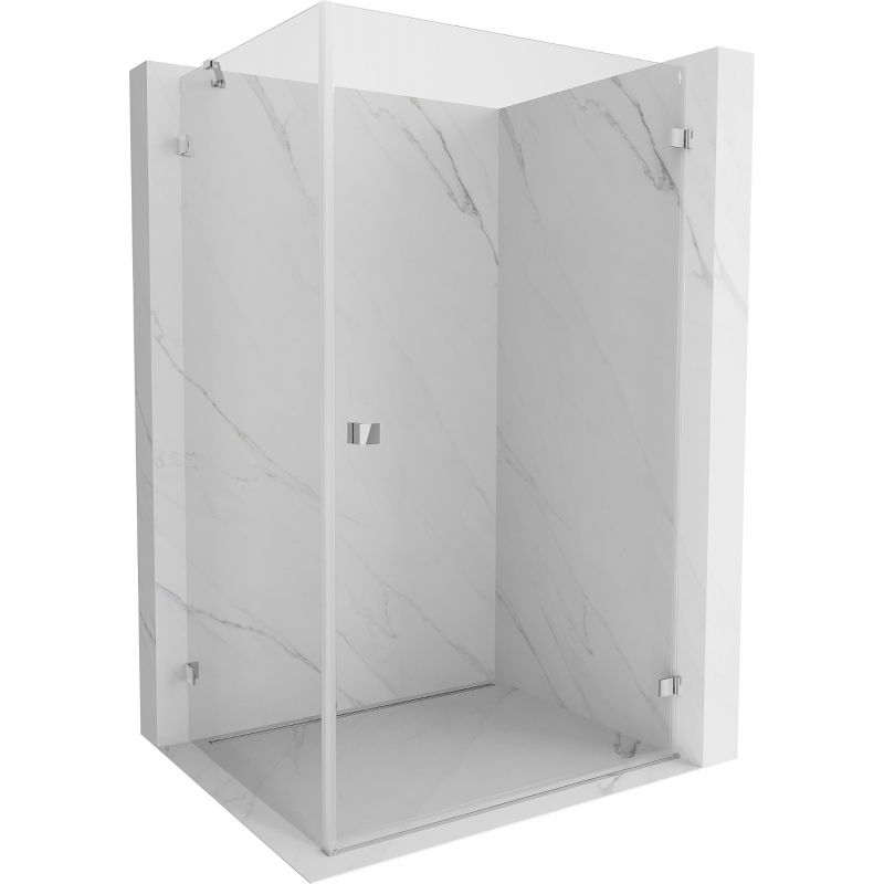 Mexen Lunar-B right swing shower enclosure 95 x 90 cm, transparent, chrome - 832-095-090-01-00-P