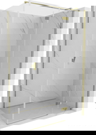 Mexen Mist-H T right pivot shower cabin 100 x 75 cm, transparent, gold - 8A5T-100-075-50-00-P