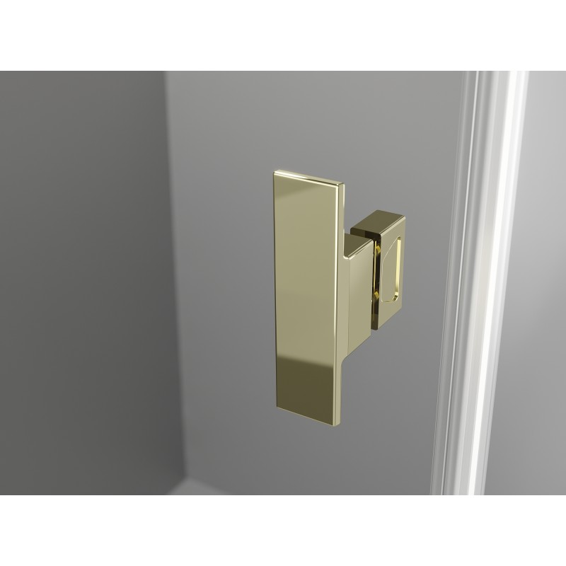 Mexen Mist-H T Right-Swing Shower Enclosure 70 x 80 cm, Transparent, Gold - 8A5T-070-080-50-00-P