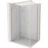 Mexen Mist-H T left-hand hinged shower cabin 95 x 80 cm, transparent, brushed gold - 8A5T-095-080-55-00-L