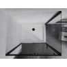 Mexen Apia sliding shower cabin 140 x 90 cm, transparent, black + Flat shower tray, white - 840-140-090-70-00-4010B