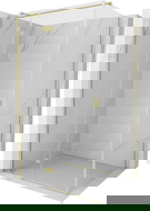 Mexen Mist-H T shower enclosure, hinged left 80 x 90 cm, transparent, brushed gold - 8A5T-080-090-55-00-L