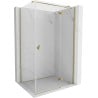 Mexen Mist-H T right-hand hinged shower enclosure 80 x 100 cm, transparent, gold - 8A5T-080-100-50-00-P