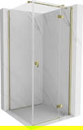 Mexen Mist-H T 100 x 100 cm Right Hinged Shower Enclosure, Transparent, Gold - 8A5T-100-100-50-00-P