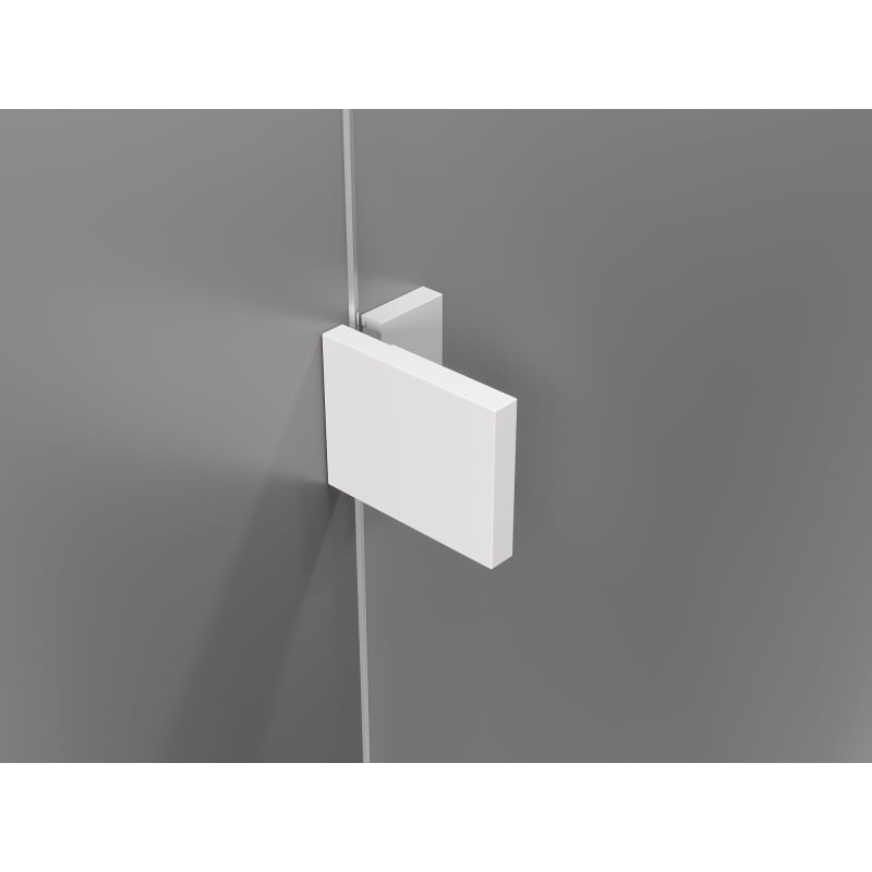 Mexen Lunar-B left hinged shower enclosure 100 x 70 cm, transparent, white - 832-100-070-20-00-L