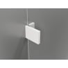 Mexen Lunar-B left hinged shower enclosure 100 x 70 cm, transparent, white - 832-100-070-20-00-L