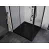 Mexen Apia 90 x 90 cm Sliding Shower Cabin, Transparent, Black + Flat Tray, Black - 840-090-090-70-00-4070B