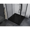Mexen Apia sliding shower cabin 90 x 90 cm, transparent, black + Flat tray, black - 840-090-090-70-00-4070B