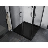 Mexen Apia sliding shower cabin 90 x 90 cm, transparent, black + Flat tray, black - 840-090-090-70-00-4070B