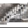 Mexen Lunar-B right-hand hinged shower enclosure 85 x 80 cm, transparent, white - 832-085-080-20-00-P