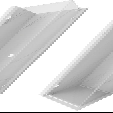 Mexen Lunar-B L hinged shower enclosure left 100 x 70 cm, transparent, white - 832L-100-070-20-00-L