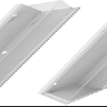 Mexen Lunar-B L Left-Swinging Shower Enclosure 80 x 80 cm, Transparent, White - 832L-080-080-20-00-L