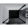Mexen Apia sliding shower cabin 100 x 90 cm, transparent, black + Flat tray, black - 840-100-090-70-00-4070B