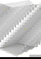 Mexen Lunar-B Hinged Shower Enclosure Left 90 x 70 cm, Transparent, Gold - 832-090-070-50-00-L