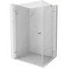 Mexen Lunar-B Hinged Shower Enclosure Left 85 x 80 cm, Transparent, Gold - 832-085-080-50-00-L