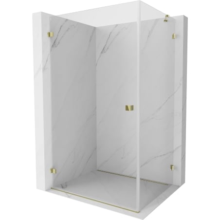 Mexen Lunar-B shower enclosure hinged left 100 x 90 cm, transparent, gold - 832-100-090-50-00-L