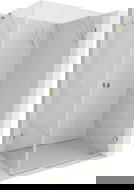 Mexen Lunar-B right-side hinged shower cabin 90 x 70 cm, transparent, gold - 832-090-070-50-00-P