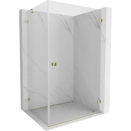 Mexen Lunar-B right-opening shower cabin 85 x 80 cm, transparent, gold - 832-085-080-50-00-P