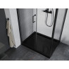 Mexen Apia sliding shower cabin 110 x 90 cm, transparent, black + Flat tray, black - 840-110-090-70-00-4070B