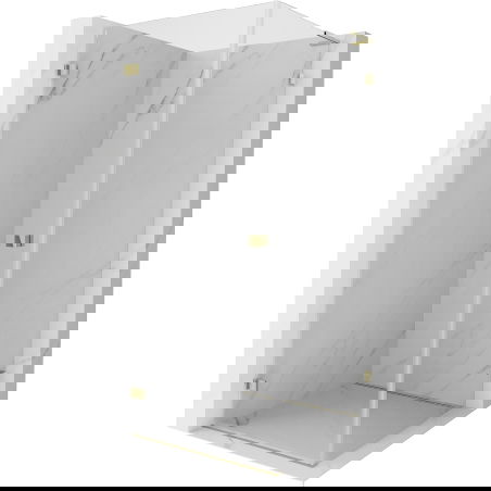 Mexen Lunar-B L Left-Hinged Shower Enclosure 80 x 80 cm, Transparent, Gold - 832L-080-080-50-00-L