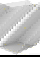 Mexen Lunar-B Left Pivot Shower Enclosure 95 x 90 cm, Transparent, Brushed Gold - 832-095-090-55-00-L