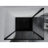 Mexen Apia extendable shower cubicle 120 x 80 cm, Transparent, Black + shower tray Flat, Black - 840-120-080-70-00-4070B