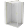 Mexen Mist H T shower enclosure swinging left 80 x 95 cm, transparent, brushed gold - 8A5T-080-095-55-00-L