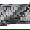 Mexen Apia extendable shower cubicle 120 x 80 cm, Transparent, Black + shower tray Flat, Black - 840-120-080-70-00-4070B