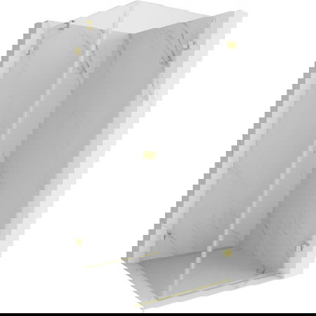 Mexen Lunar-B Right-Hinged Shower Enclosure 80 x 80 cm, Transparent, Brushed Gold - 832-080-080-55-00-P