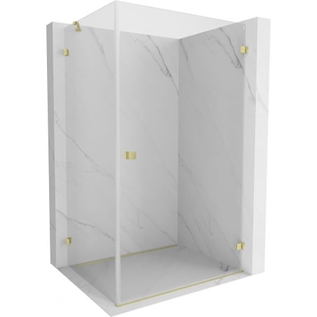 Mexen Lunar-B Pivot Shower Enclosure Right 95 x 80 cm, Transparent, Brushed Gold - 832-095-080-55-00-P
