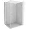 Mexen Lunar-B Pivot Shower Enclosure Right 95 x 80 cm, Transparent, Brushed Gold - 832-095-080-55-00-P