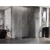 Mexen Lunar-B right hinged shower cabin 95 x 90 cm, transparent, brushed gold - 832-095-090-55-00-P