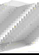 Mexen Lunar-B right hinge shower enclosure 95 x 90 cm, transparent, brushed gold - 832-095-090-55-00-P