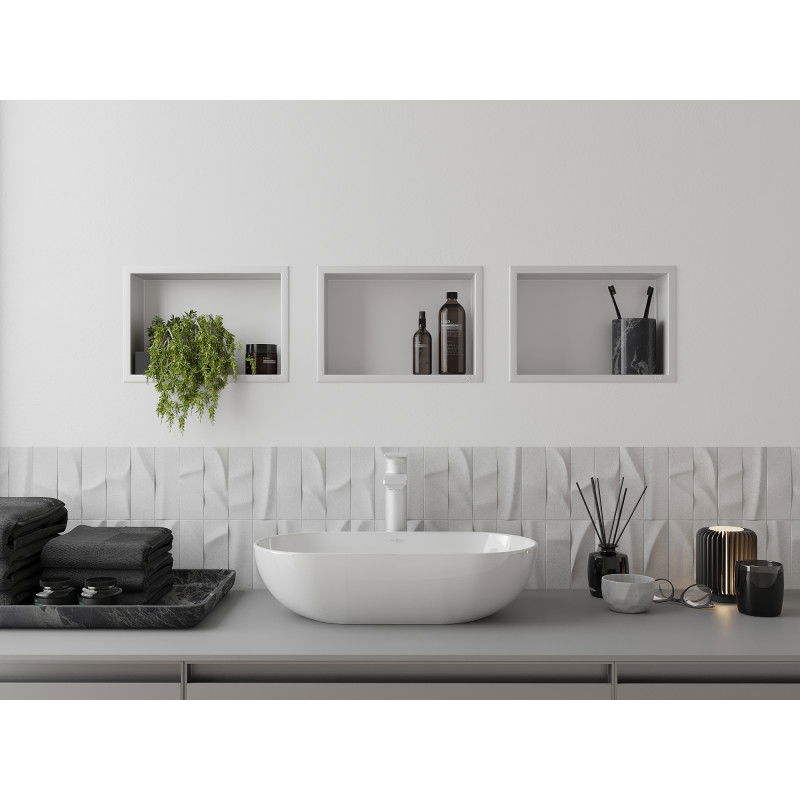 Mexen X-Wall-R recessed shelf with flange 30 x 20 cm, white - 1920302010