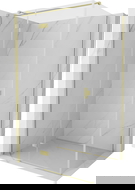 Mexen Mist-H T Shower Enclosure Hinged Left 90 x 110 cm, Transparent, Brushed Gold - 8A5T-090-110-55-00-L