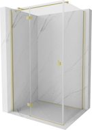 Mexen Mist-H T left hinged shower enclosure 105 x 110 cm, transparent, brushed gold - 8A5T-105-110-55-00-L