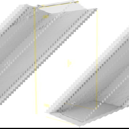 Mexen Mist-H T shower enclosure swing left 110 x 110 cm, transparent, brushed gold - 8A5T-110-110-55-00-L