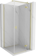 Mexen Mist-H T shower enclosure pivot door right 70 x 70 cm, transparent, brushed gold - 8A5T-070-070-55-00-P
