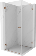 Mexen Lunar-B left hinged shower cabin 70 x 70 cm, transparent, rose gold - 832-070-070-60-00-L