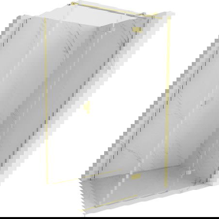 Mexen Mist H T shower enclosure hinged right 85 x 70 cm, transparent, brushed gold - 8A5T-085-070-55-00-P